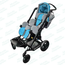 Carrinho Kimba 2.0 c/Suporte de cabeça e Tronco, Capota, Capa de Chuva, Cinto 5 pontas, Abdutor