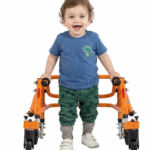 Andador Posterior em alumínio com 4 rodas