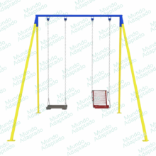 Balanço Duplo 2m altura com cadeira nylon