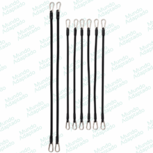 Kit com 8 Elásticos e 16 Mosquetões